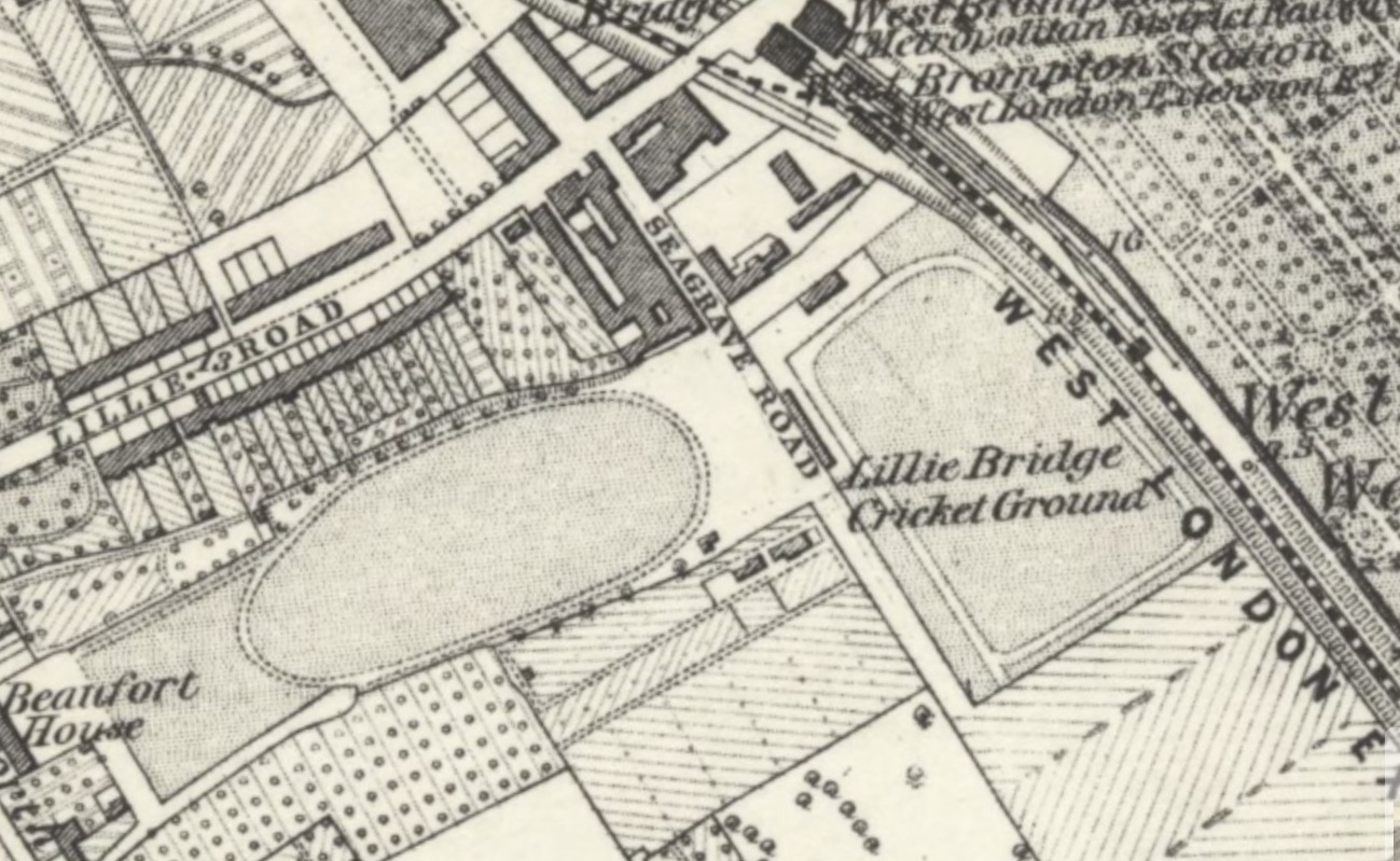 London - Lille Bridge - West Brompton : Map credit National Library of Scotland